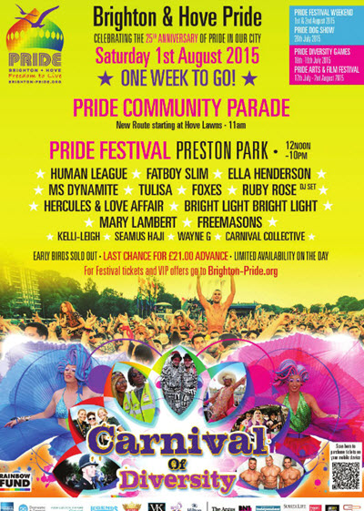 25th Anniversary Brighton Pride